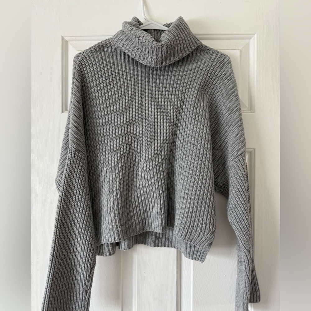 Cozy Gray Knit Sweater
